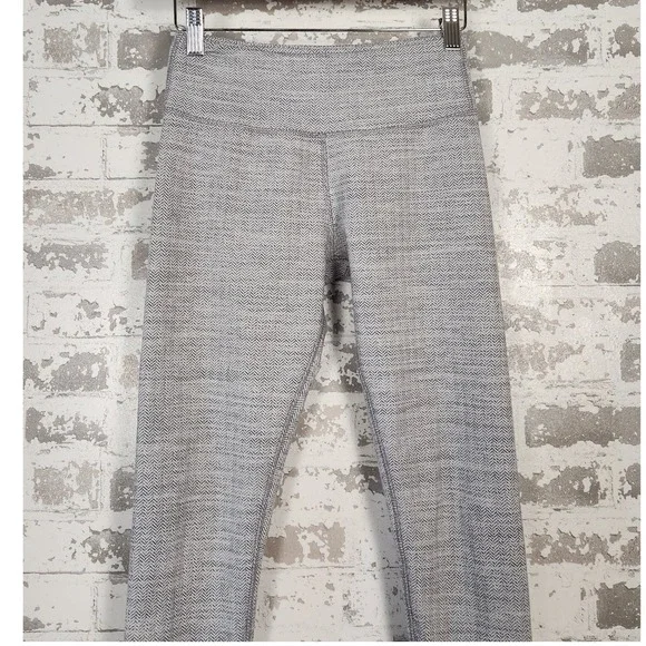Kyodan Leggings Women's Small Gray Herringbone Athletic Yoga Lounge High Waist - Picture 2 of 16